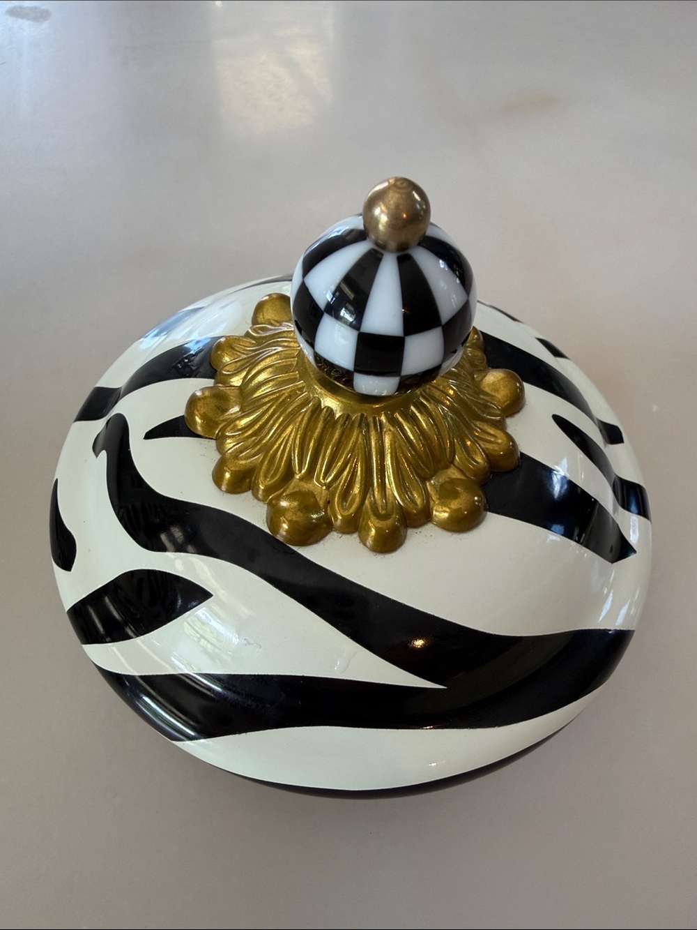 MacKenzie-Childs Zebra 2 Quart Tea Kettle - Picture 5 of 6